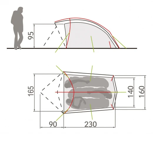 VAUDE TENTE TAURUS 3P VERTE – 2021 – Image 3